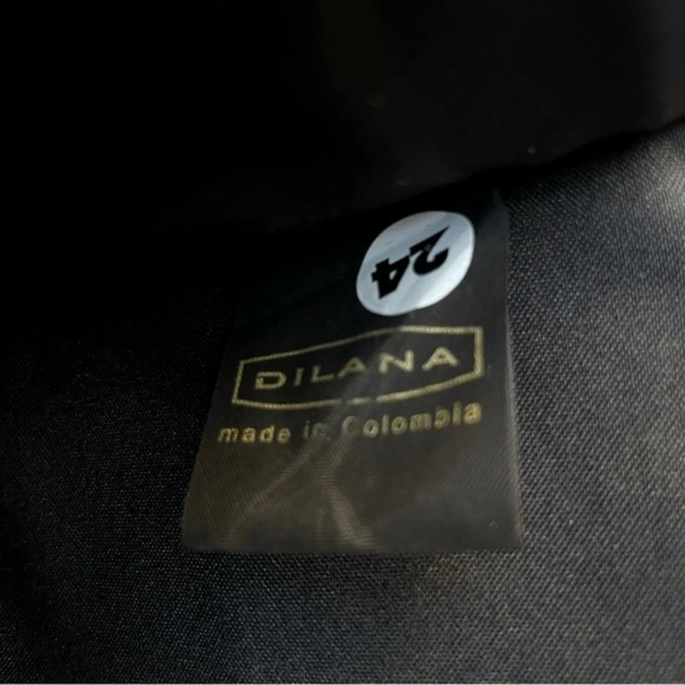 DILANA VTG Black Leather Travel Briefcase